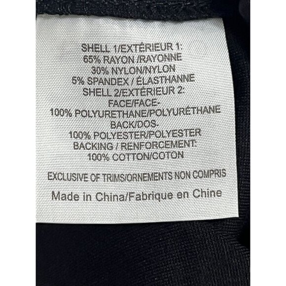 Tory Burch Pants Womens Medium Faux Leather Panels Black Ankle Zip Work Casual - Picture 13 of 13